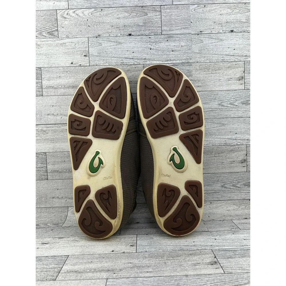 OluKai Nohea Mesh Men Slip On Loafers Brown Mesh Shoes 10188-4040 Size 11